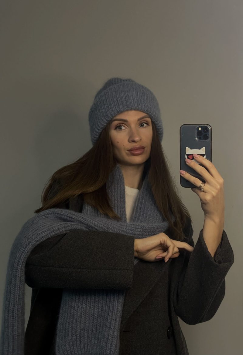 KIDMOHĒRAS CEPURE UN ŠALLE 180CM - Image 7