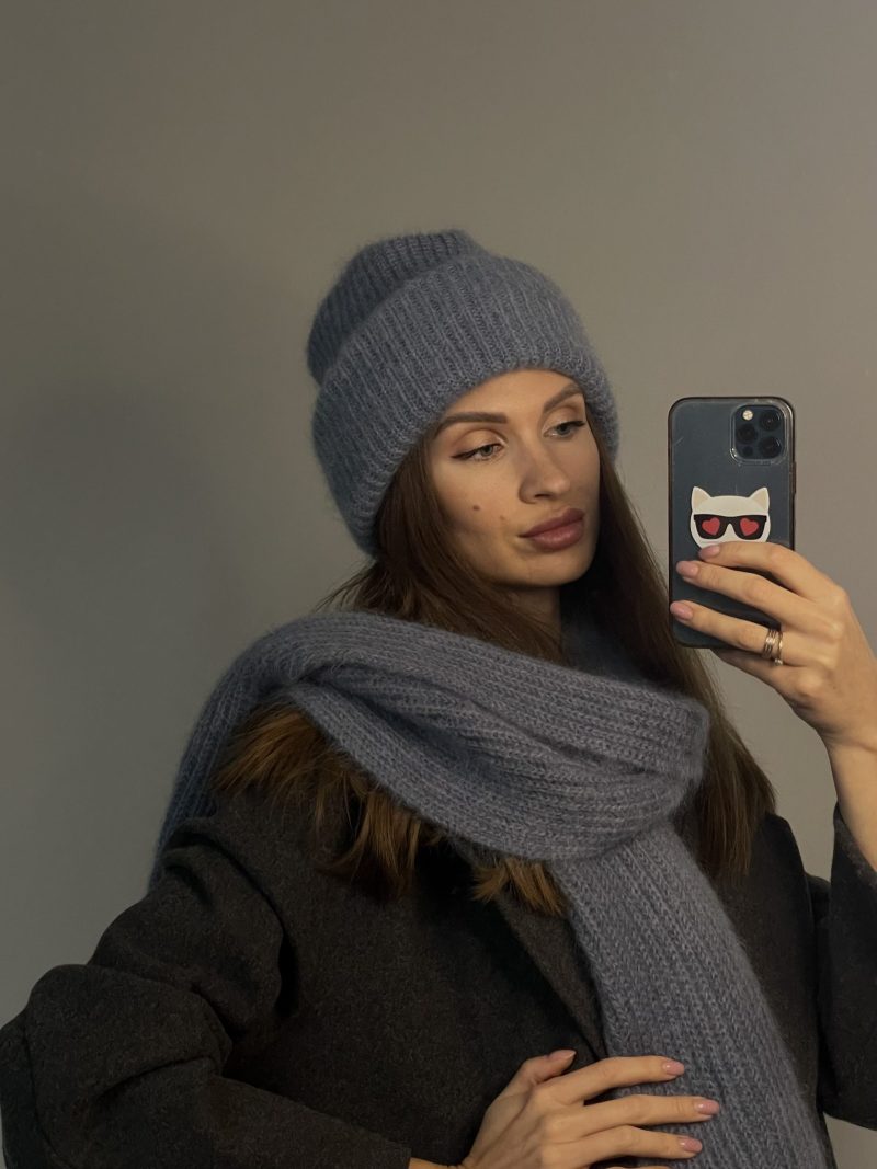 KIDMOHĒRAS CEPURE UN ŠALLE 180CM - Image 6