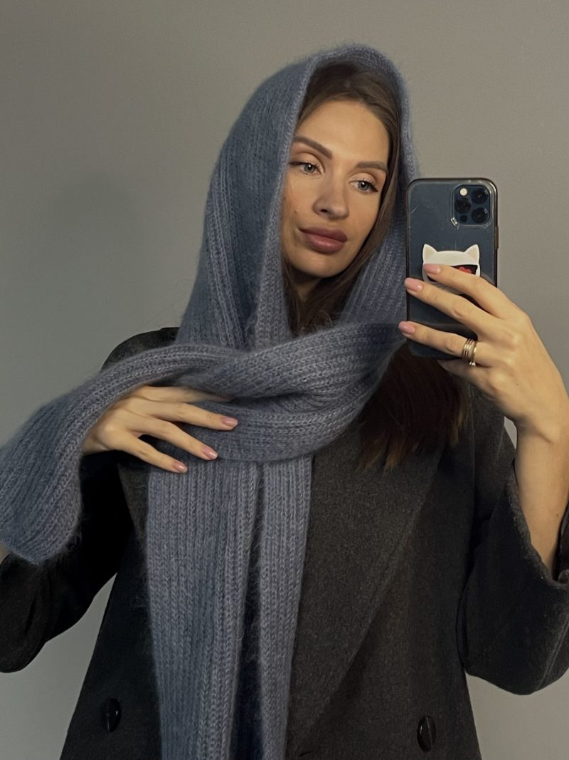 KIDMOHĒRAS CEPURE UN ŠALLE 180CM - Image 4