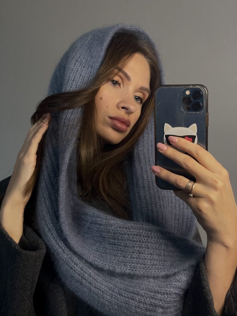 KIDMOHĒRAS CEPURE UN ŠALLE 180CM - Image 2