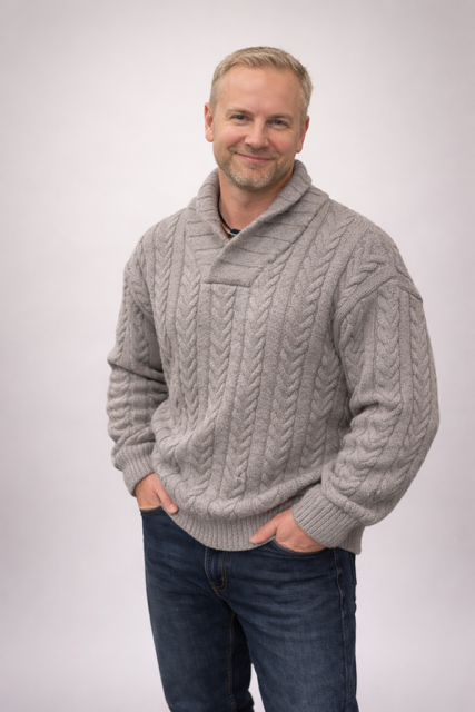 VĪRIEŠU MERINO VILNAS DŽEMPERIS "CLASSIC"