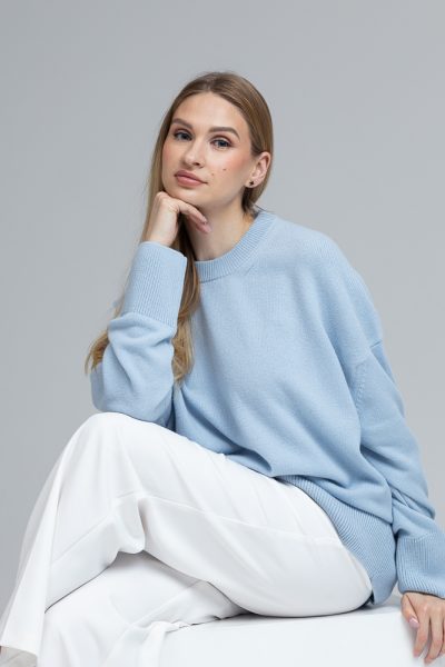 “PRESTIGE” Lightweight Cashmere and Merino Wool Sweater