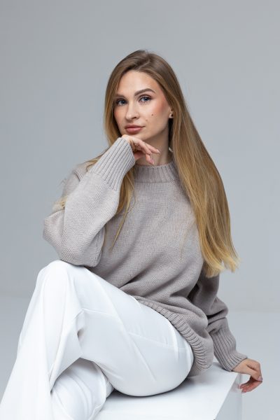 OVERSIZED MERINO WOOL SWEATER “NIKOLE”