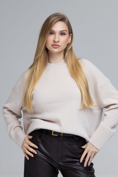 “PRESTIGE” Lightweight Cashmere and Merino Wool Sweater